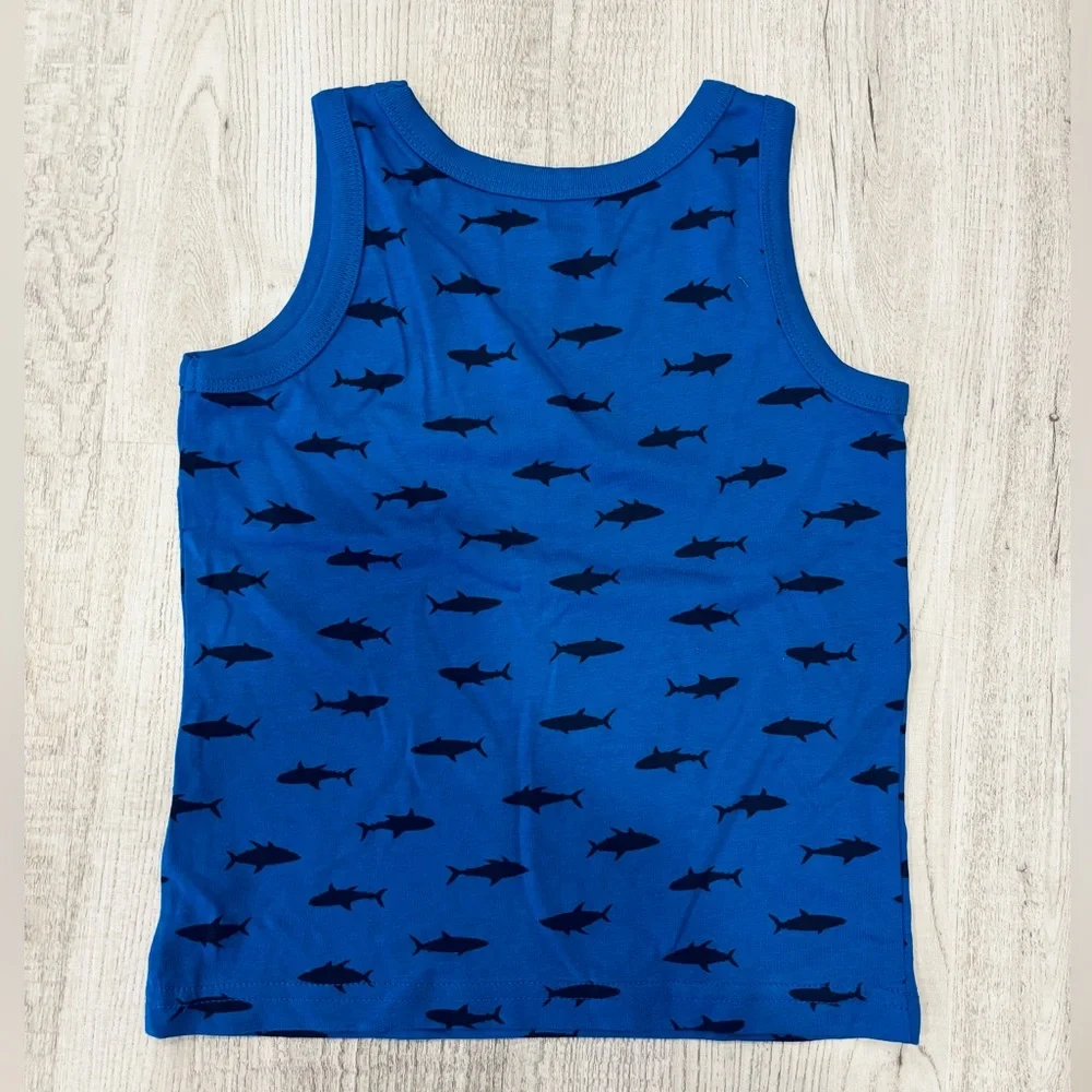 NWT Joe Fresh Kids' Shark and Leaf Print Tank Tops 4T - Picture 4 of 7